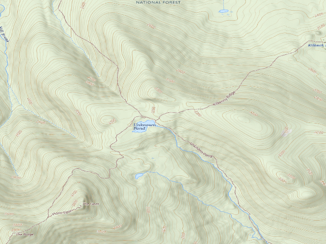 USGS topographic map of Unknown Pond Tent Site