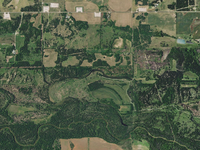 Aerial image of Unwins Camp (Canton WMA)