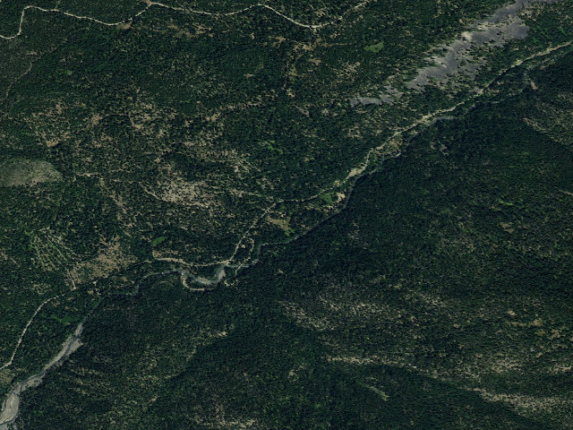 Aerial image of Upper Bakeoven Dispersed Camping Area