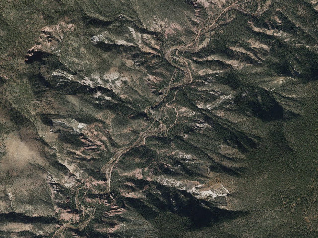 Aerial image of Upper Blue Campground
