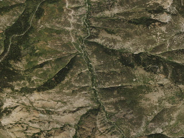 Aerial image of Upper Bluster Campground