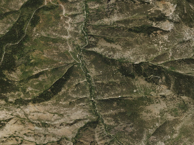 Aerial image of Upper Bluster Campground