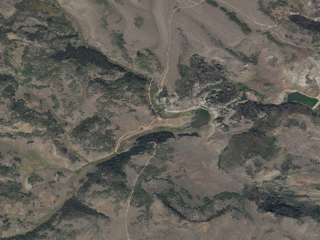 Aerial image of Upper Box Creek Trailhead