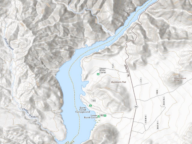 USGS topographic map of Upper Burnt Corral Dispersed