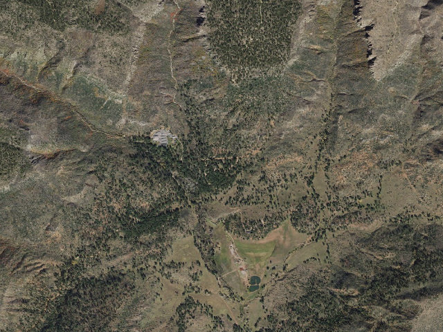 Aerial image of Upper Canyon Creek Campground