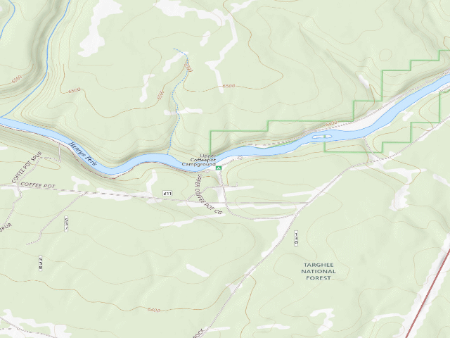 USGS topographic map of Upper Coffeepot