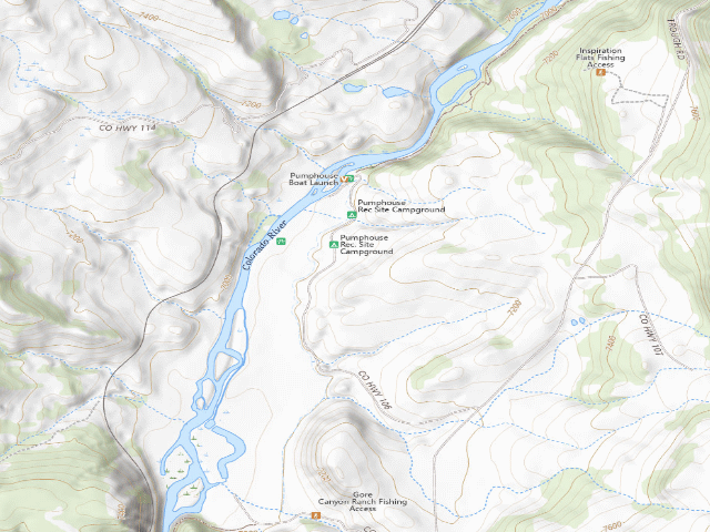 USGS topographic map of Upper Colorado River Recreation Area