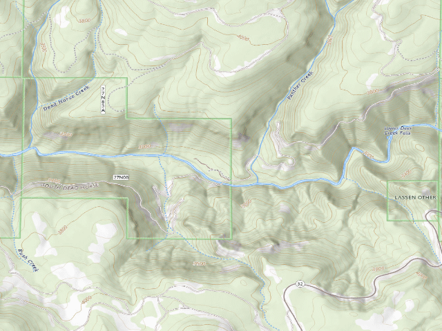 USGS topographic map of Upper Deer Creek