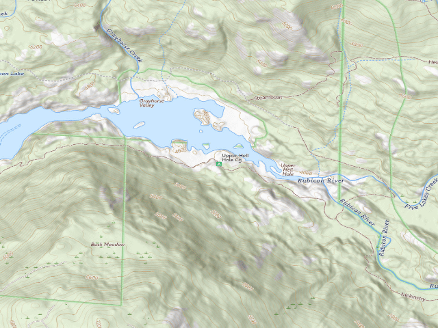 USGS topographic map of Upper Hell Hole Cg