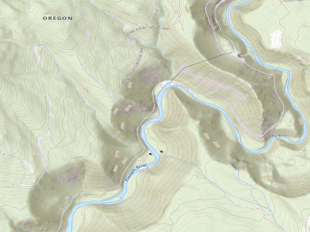 USGS topographic map of Upper Klamath Wild And Scenic River