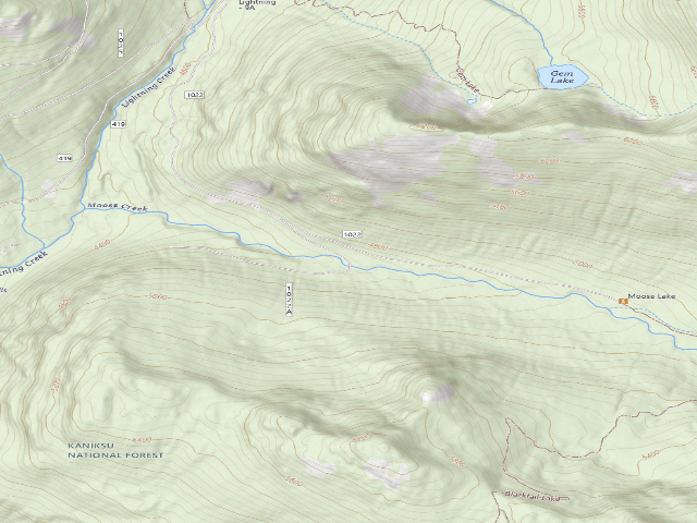 USGS topographic map of Upper Lightning-11