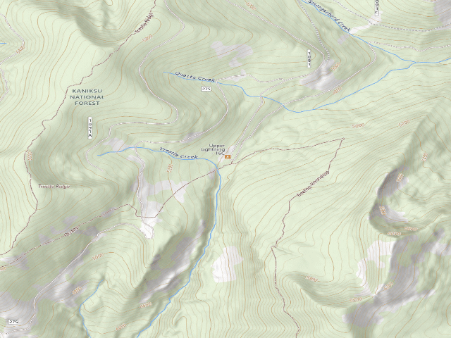 USGS topographic map of Upper Lightning -16B