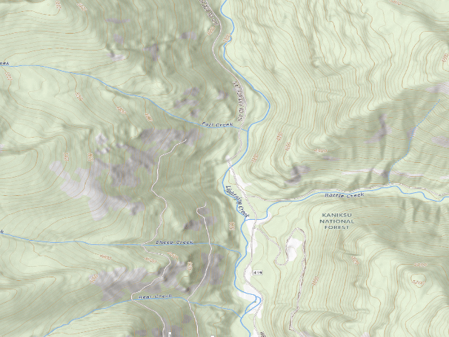 USGS topographic map of Upper Lightning 1C