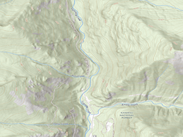 USGS topographic map of Upper Lightning 2