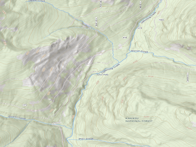 USGS topographic map of Upper Lightning -4B