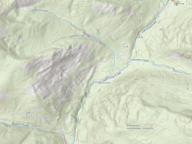USGS topographic map of Upper Lightning -6