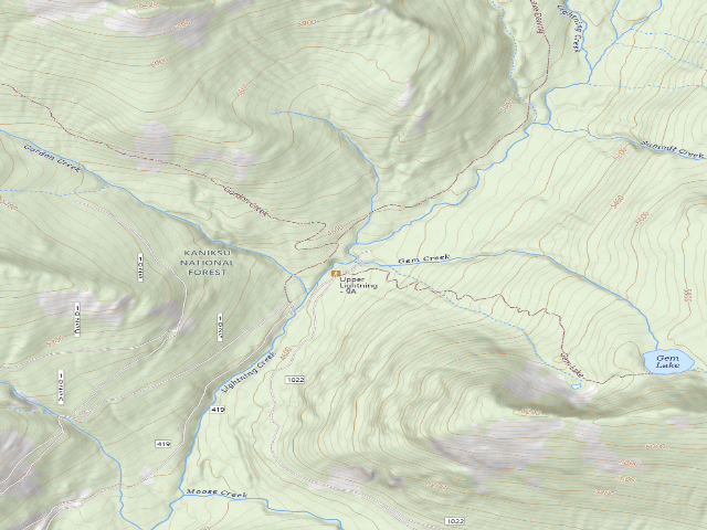 USGS topographic map of Upper Lightning-9B