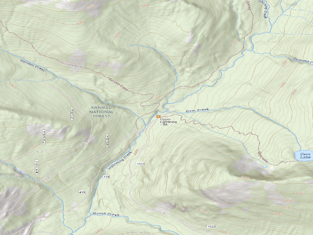 USGS topographic map of Upper Lightning-9C