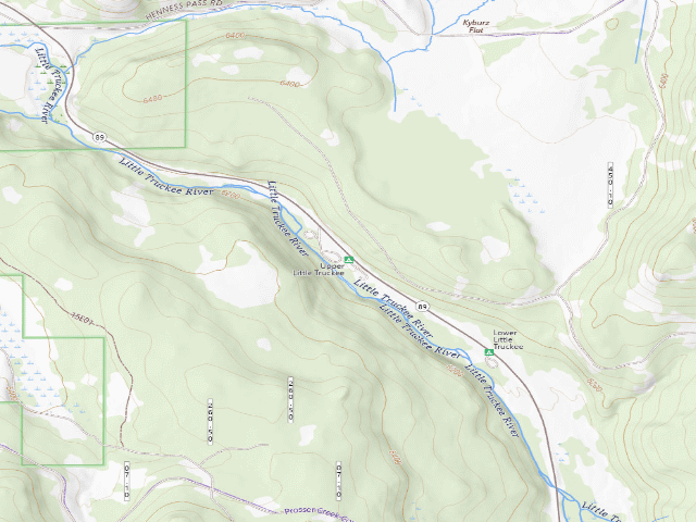 USGS topographic map of Upper Little Truckee