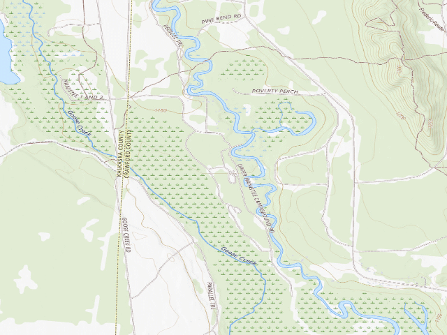USGS topographic map of Upper Manistee River State Forest Campground and Canoe Camp