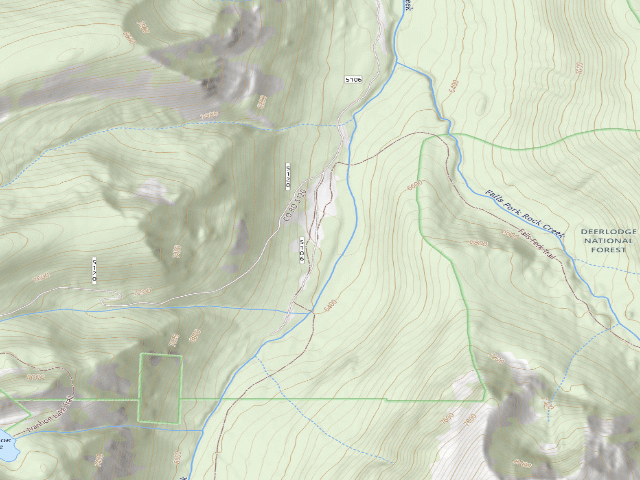 USGS topographic map of Upper Middle Frk Rock Crk-001