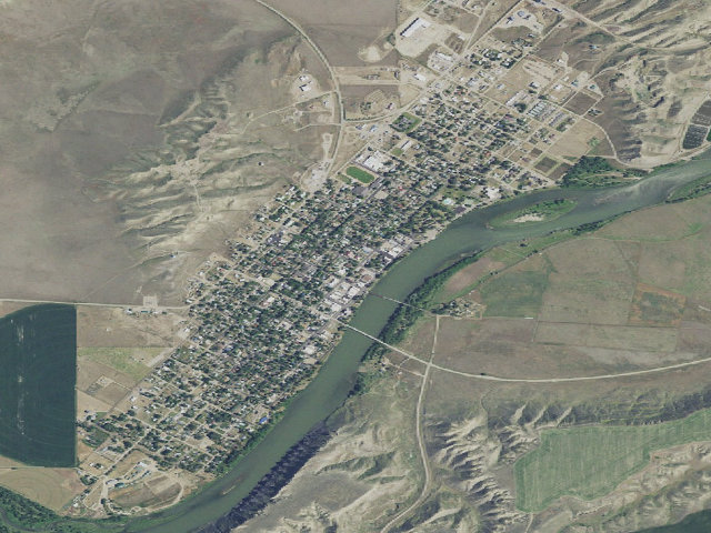 Aerial image of Upper Missouri River Breaks National Monument