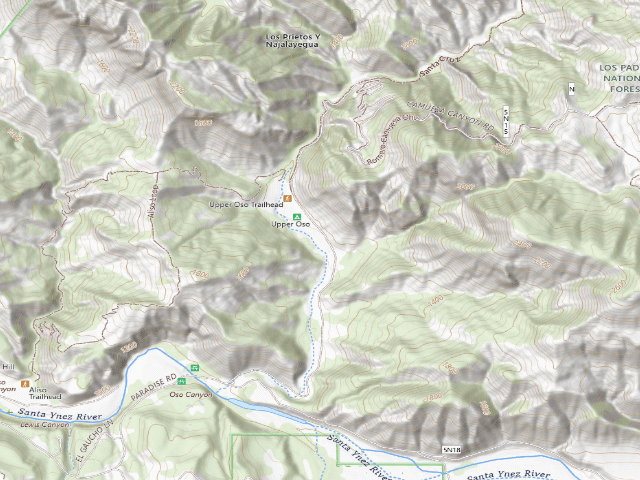 USGS topographic map of Upper Oso