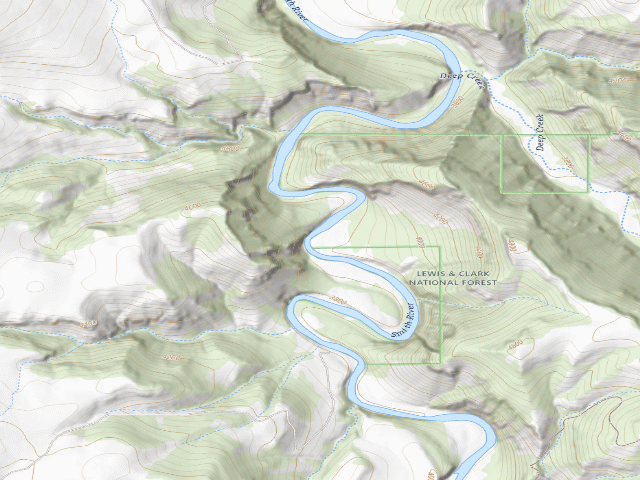 USGS topographic map of Upper Parker Boat Camp