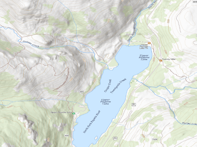 USGS topographic map of Upper Payette Lake Dispersed