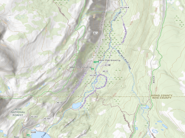 USGS topographic map of Upper Pine Grove Cg