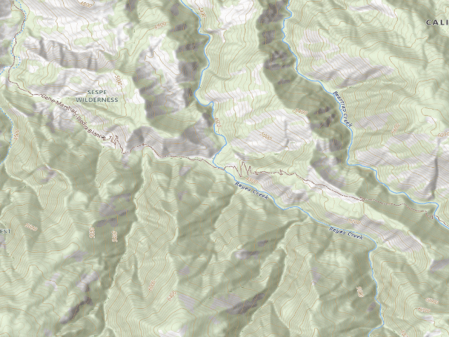 USGS topographic map of Upper Reyes Creek Campground