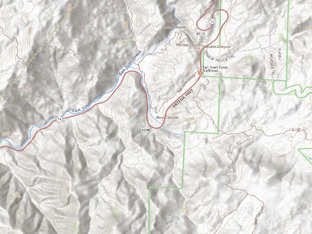 USGS topographic map of Upper San Juan Campground