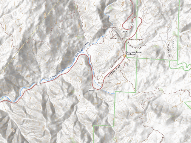 USGS topographic map of Upper San Juan Campground