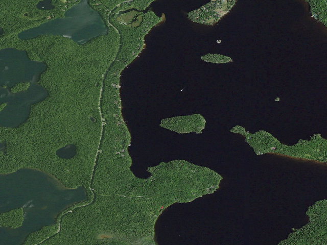 Aerial image of Upper Saranac Lake Site 1 (Saranac Lakes Wild Forest)