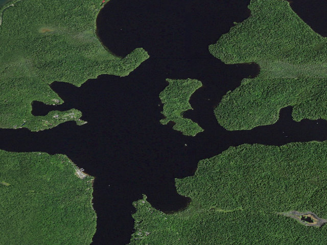 Aerial image of Upper Saranac Lake Site 11 (Saranac Lakes Wild Forest)