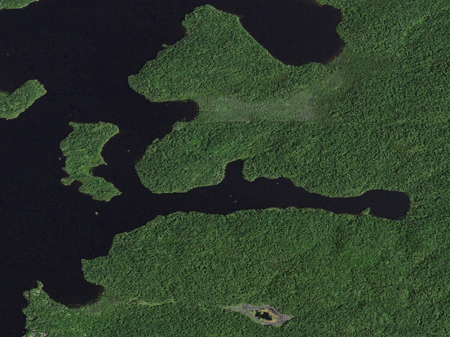 Aerial image of Upper Saranac Lake Site 12 (Saranac Lakes Wild Forest)