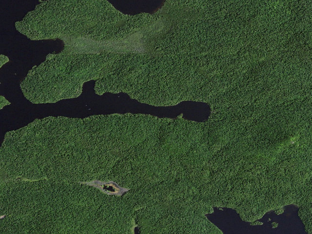 Aerial image of Upper Saranac Lake Site 15 (Saranac Lakes Wild Forest)