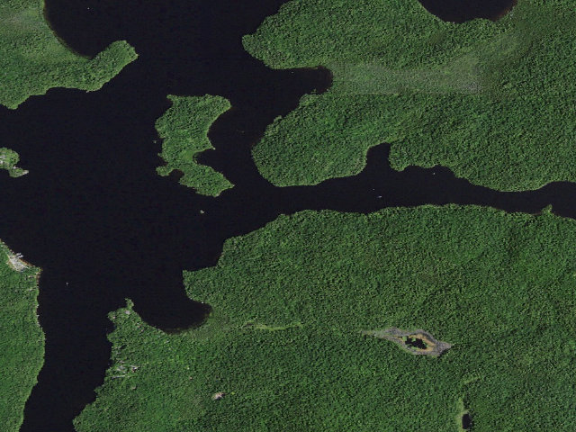 Aerial image of Upper Saranac Lake Site 16 (Saranac Lakes Wild Forest)