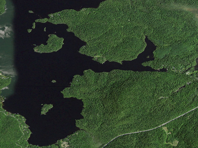 Aerial image of Upper Saranac Lake Site 17 (Saranac Lakes Wild Forest)