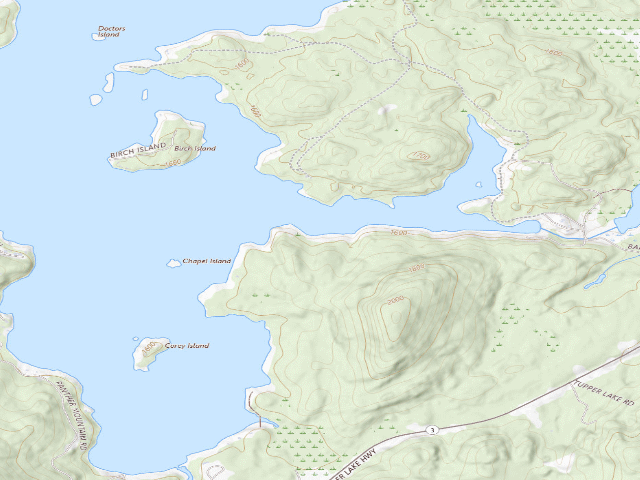 USGS topographic map of Upper Saranac Lake Site 17 (Saranac Lakes Wild Forest)