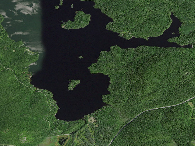 Aerial image of Upper Saranac Lake Site 18 (Saranac Lakes Wild Forest)