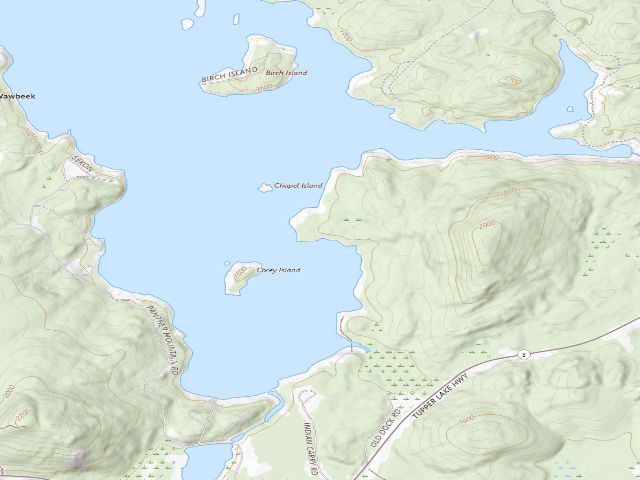 USGS topographic map of Upper Saranac Lake Site 18 (Saranac Lakes Wild Forest)