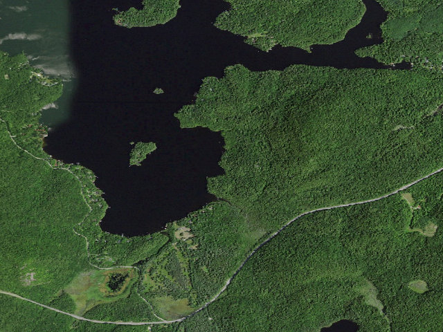 Aerial image of Upper Saranac Lake Site 19 (Saranac Lakes Wild Forest)