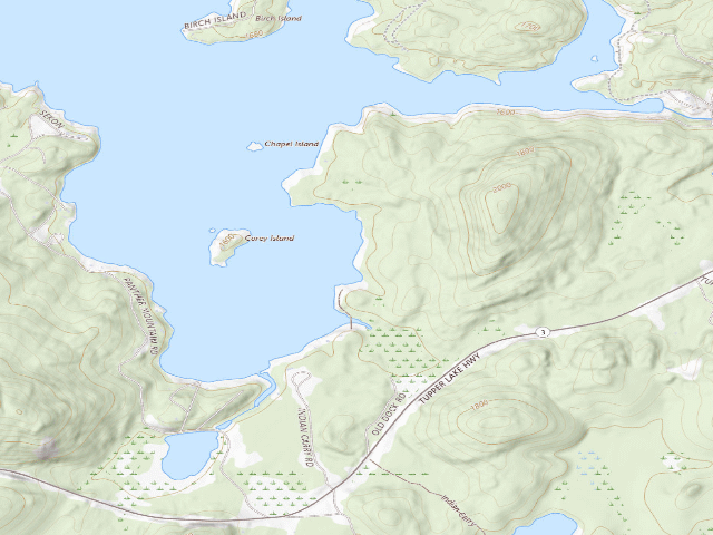 USGS topographic map of Upper Saranac Lake Site 19 (Saranac Lakes Wild Forest)