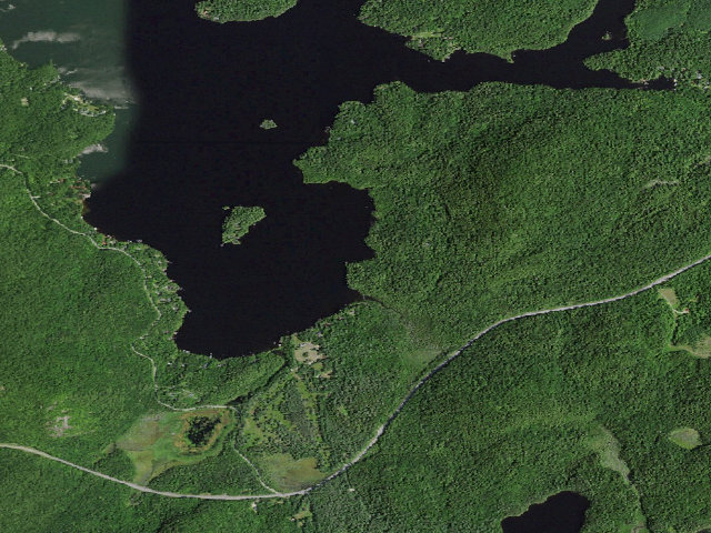 Aerial image of Upper Saranac Lake Site 20 (Saranac Lakes Wild Forest)