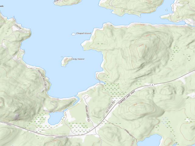 USGS topographic map of Upper Saranac Lake Site 20 (Saranac Lakes Wild Forest)