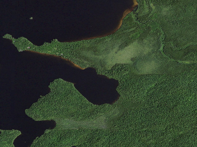 Aerial image of Upper Saranac Lake Site 3 (Saranac Lakes Wild Forest)