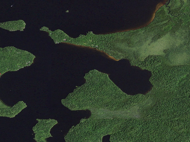 Aerial image of Upper Saranac Lake Site 4 (Saranac Lakes Wild Forest)
