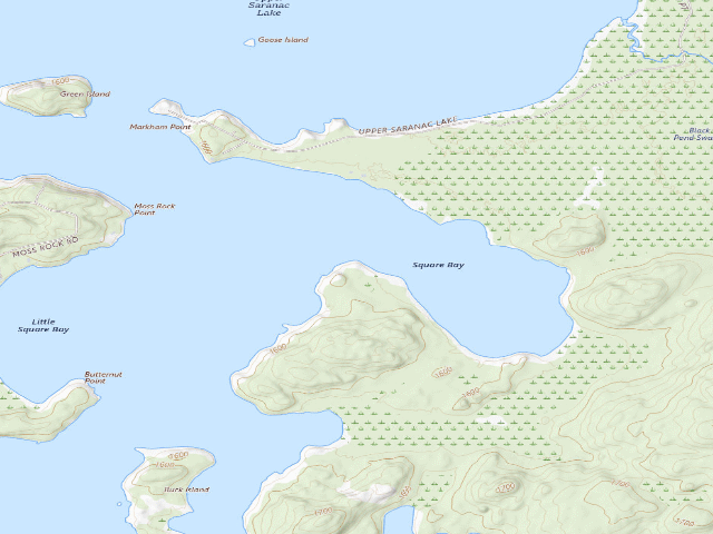 USGS topographic map of Upper Saranac Lake Site 4 (Saranac Lakes Wild Forest)