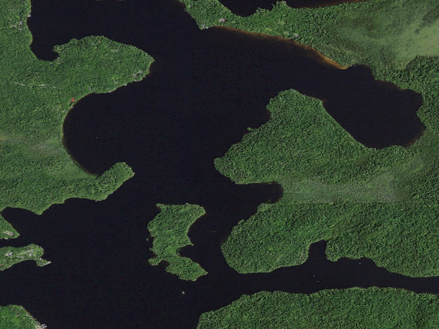 Aerial image of Upper Saranac Lake Site 5 (Saranac Lakes Wild Forest)